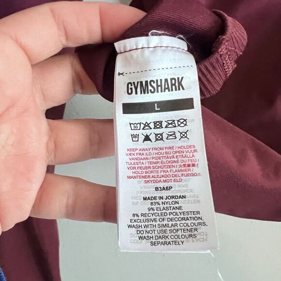gymshark sweat seamless set (TOP AND LEGGINGS) Plum Pink SIZE L - Picture 12 of 12